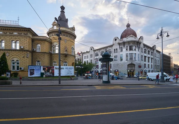 Belgrade Servië Mei 2018 Avonds Uitzicht Kralja Milana Straat — Stockfoto