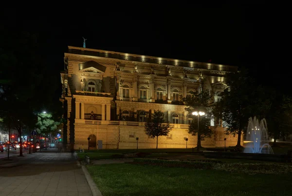 Belgrado Serbia Mayo 2018 Casa Del Parlamento Belgrado Por Noche — Foto de Stock