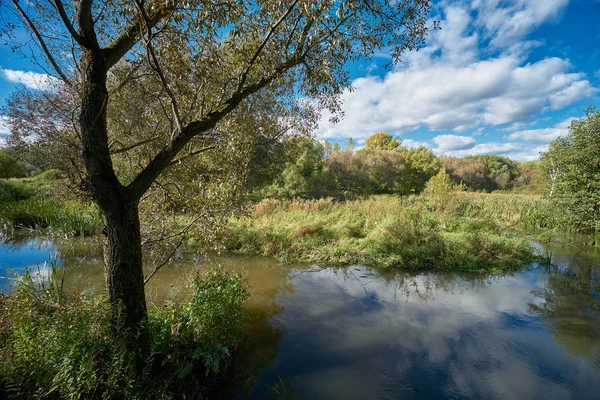 Uitzicht Rivier Yauza Moskou September Babushkinskiy District — Stockfoto