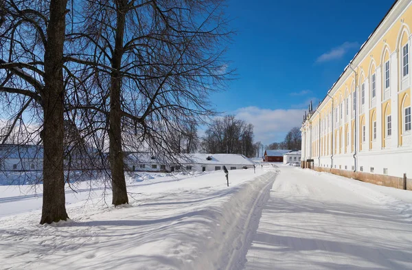 Vista Invernale Monastero Ortodosso Russo Del Nilo Stolobenskaya Pustyn Distretto — Foto Stock