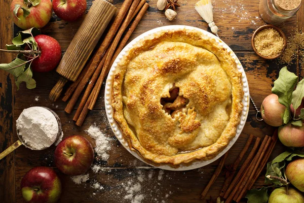 Zelfgebakken appeltaart — Stockfoto