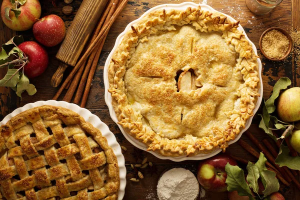 Tartas de manzana caseras — Foto de Stock