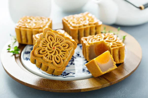 Mooncakes chineses tradicionais — Fotografia de Stock