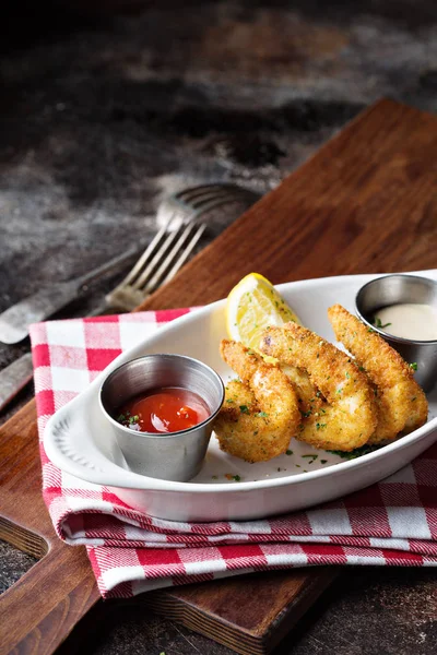 Fried shrimp appetizer — Stock Photo, Image