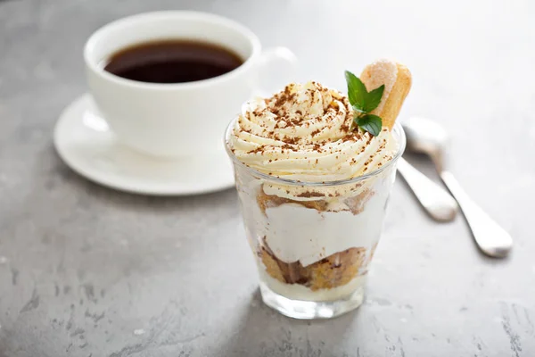 Tiramisu in a glass — Stock Photo, Image