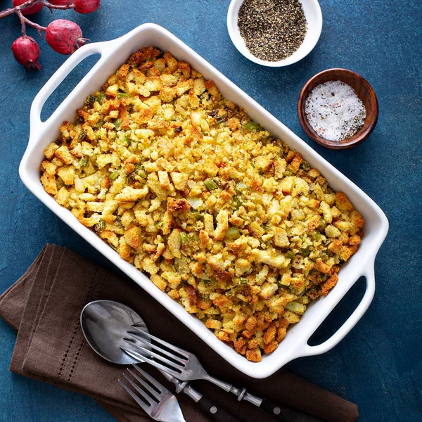 Traditional stuffing for Thanksgiving or Christmas — Stock Photo, Image