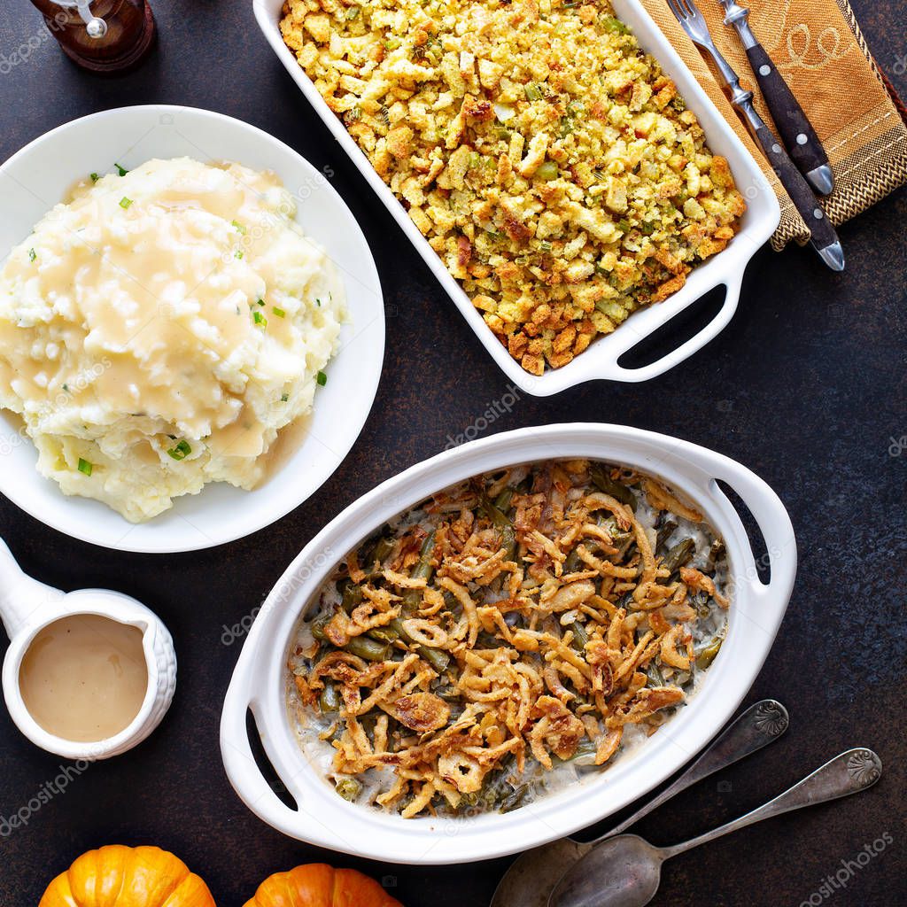 All traditional Thanksgiving side dishes