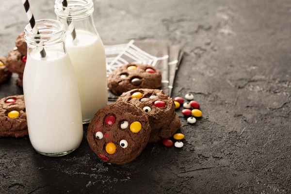 Čokoládové cookies s candy — Stock fotografie