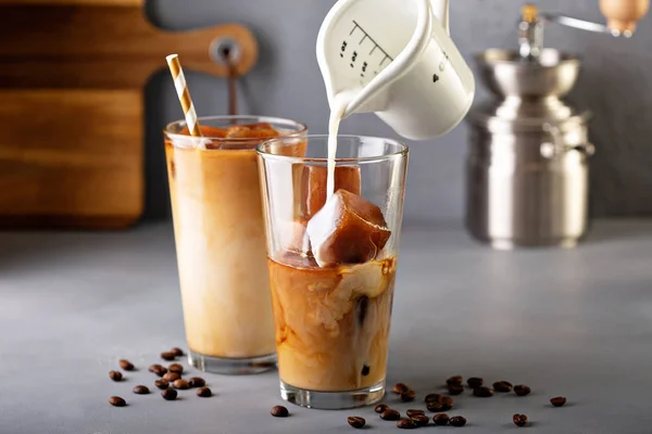 Café helado en vasos altos — Foto de Stock