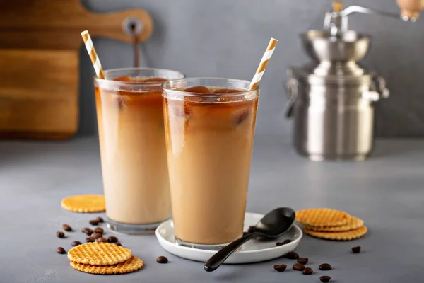 Café helado en vasos altos — Foto de Stock