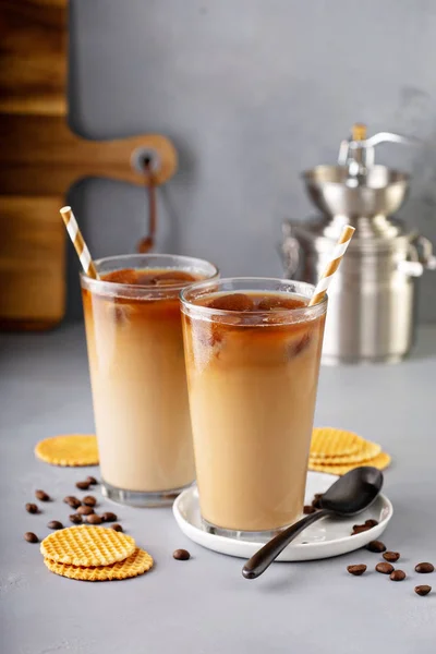 Café helado en vasos altos — Foto de Stock