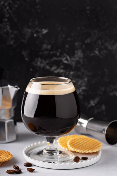 Ierse koffie in een glas — Stockfoto