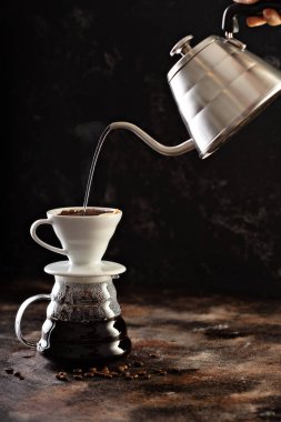 Making pour over coffee clipart