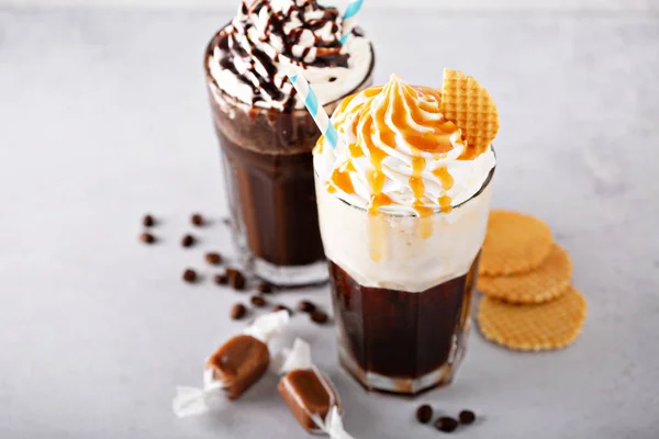 Cócteles de café con crema batida — Foto de Stock