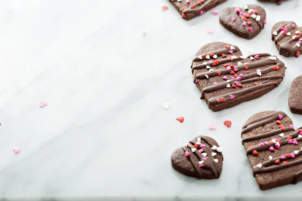 Biscuits au chocolat pour la Saint Valentin — Photo