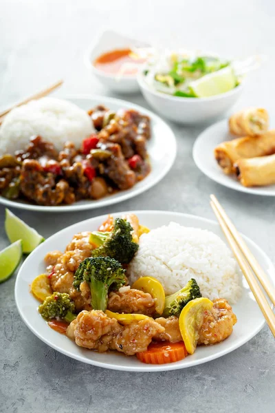 Sweet and sour chicken with vegetables