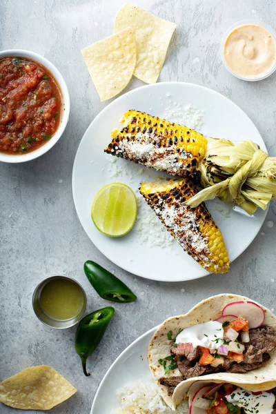 Mexican grilled corn — Stock Photo, Image