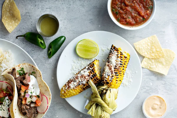 Mexican grilled corn — Stock Photo, Image