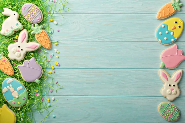 Biscotti decorati Pasqua — Foto Stock