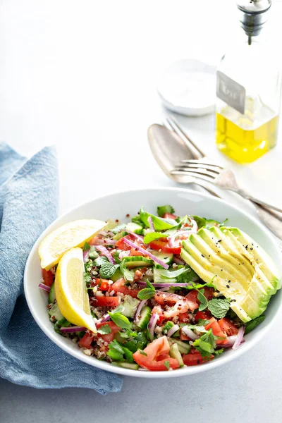 Fresh vegetables and quinoa salad — Stock Photo, Image