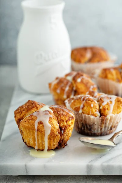 Zucchero di cannella pane di scimmia muffin — Foto Stock