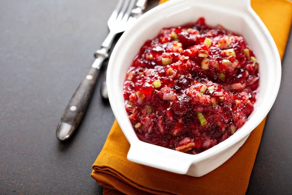 Cranberry saus voor Thanksgiving — Stockfoto