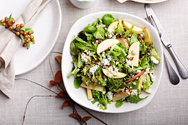 Salad musim gugur tradisional dengan apel — Stok Foto