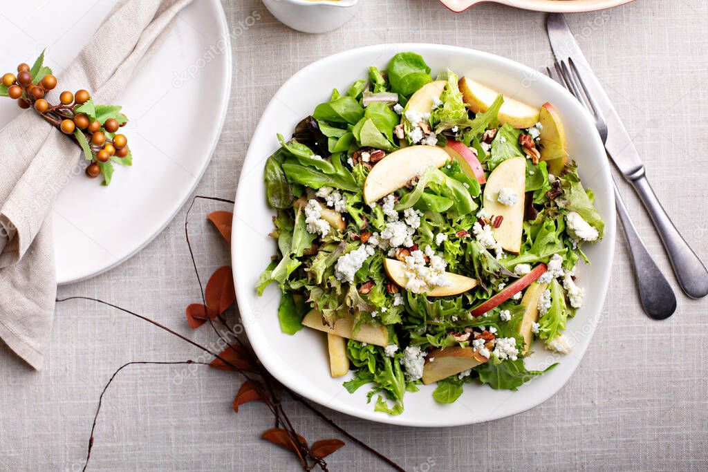 Traditional fall salad with apples