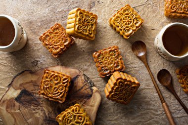 Sonbahar ortası festivali için ay çöreği.