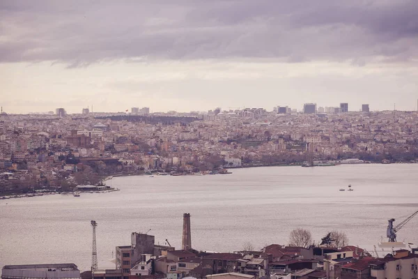 Enero 2018 Tyrkey Istanbul Vista Panorámica Estambul Desde Torre Galata — Foto de Stock