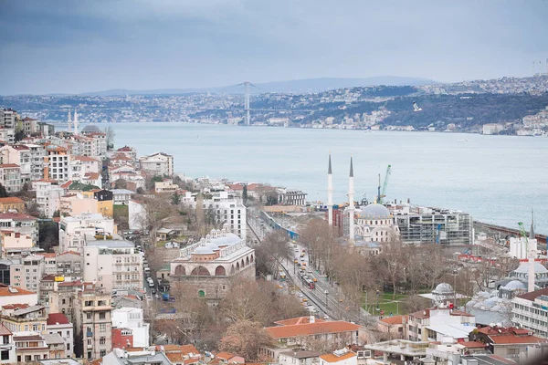 Enero 2018 Tyrkey Istanbul Vista Panorámica Estambul Desde Torre Galata — Foto de Stock