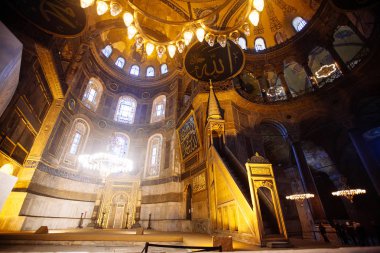 Ayasofya (Ayasofya) İstanbul, Türkiye, Bizans mimarisi, kent simgesi ve mimari dünya harikası