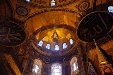 Ayasofya (Ayasofya) İstanbul, Türkiye, Bizans mimarisi, kent simgesi ve mimari dünya harikası