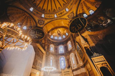 Ayasofya (Ayasofya) İstanbul, Türkiye, Bizans mimarisi, kent simgesi ve mimari dünya harikası