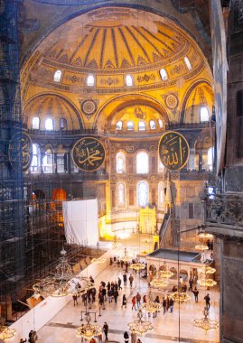 Ayasofya (Ayasofya) İstanbul, Türkiye, Bizans mimarisi, kent simgesi ve mimari dünya harikası