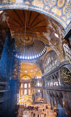 Ayasofya (Ayasofya) İstanbul, Türkiye, Bizans mimarisi, kent simgesi ve mimari dünya harikası