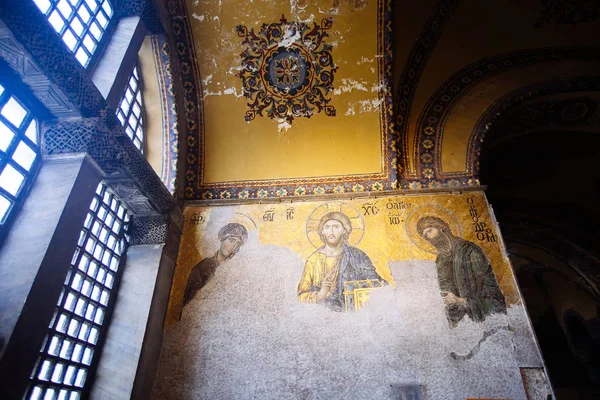Byzantine Mosaic 13Th Century Hagia Sophia Istanbul Turkey — Stock Photo, Image