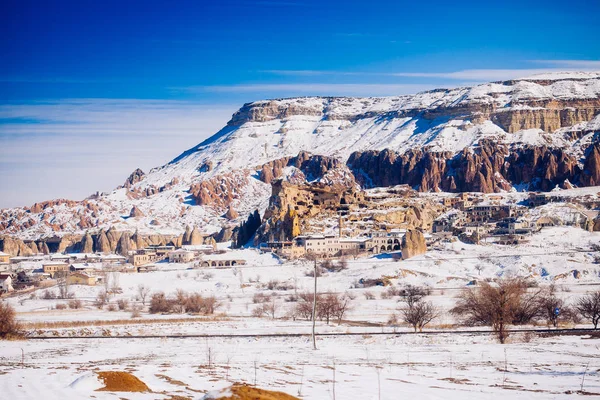 Fantastisk Utsikt Över Dalen Vintersäsongen Cappadocia Nationalpark Turkiet — Stockfoto
