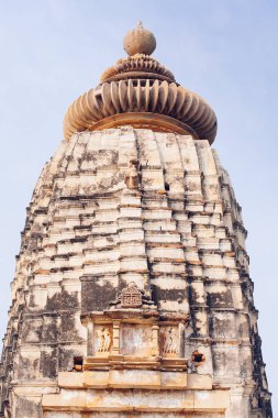 Anıtlar Khajuraho grubu. Hindu ve Jain tapınaklar Madhya Pradesh, Hindistan.