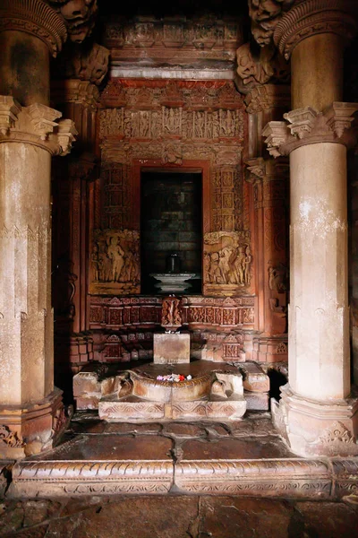 Interiér Hinduistické Jain Chrámů Khajuraho City Madhya Pradesh Indie — Stock fotografie
