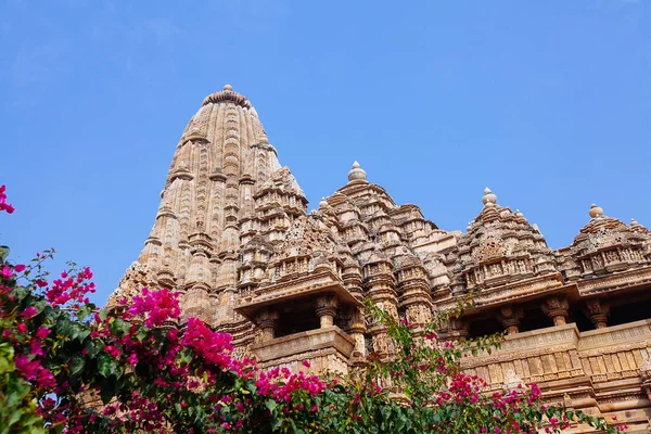 Temple Kandariya Mahadeva Khajuraho Inde Est Temple Hindou Grand Décoré — Photo