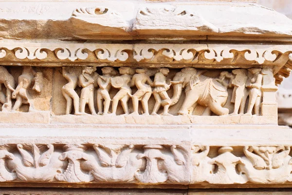 Antik kısma Khajuraho, Hindistan'da ünlü erotik Tapınağı'nda. UNESCO Dünya Miras Listesi