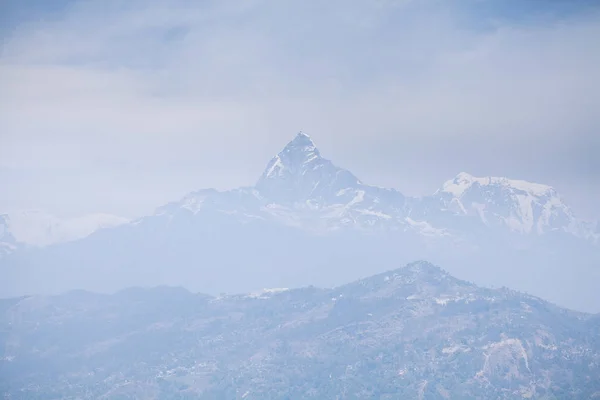 Famosa Vista Turística Del Lago Phewa Cordillera Annapurna Desde Pagoda — Foto de Stock