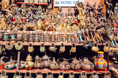 Nepal dili bir piyasaya, Katmandu, Nepal sunulan Hatıra Eşyası