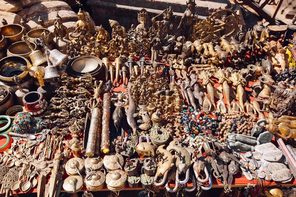 Recuerdos Nepalíes Ofrecidos Mercado Katmandú Nepal — Foto de Stock