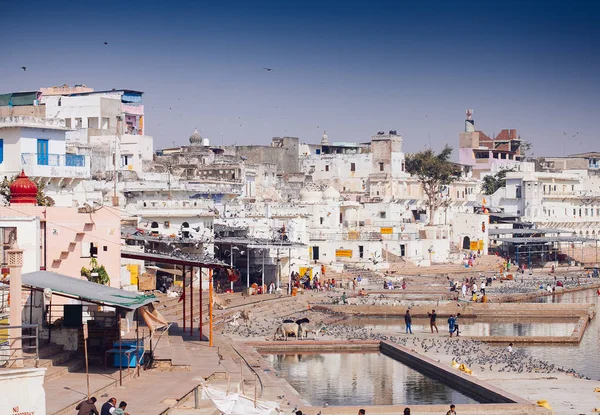 Blick Auf Die Stadt Pushkar Rajasthan Eine Der Heiligsten Städte — Stockfoto