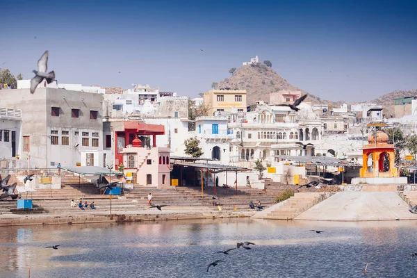 Veduta Della Città Pushkar Rajasthan Una Delle Città Più Sacre — Foto Stock