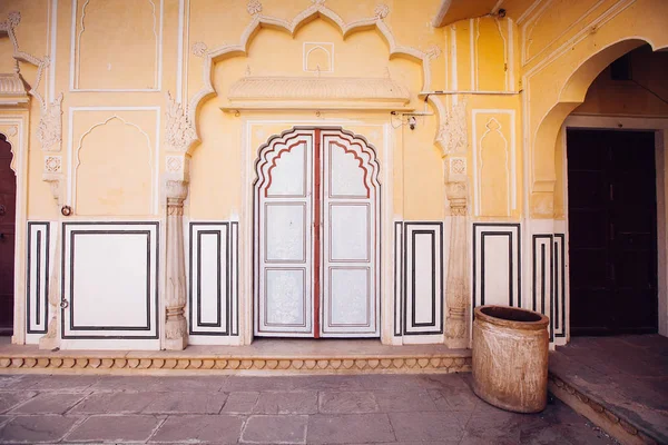 Staré Dveře Hawa Mahal Hawa Mahal Palác Větrů Džajpur Rádžasthán — Stock fotografie