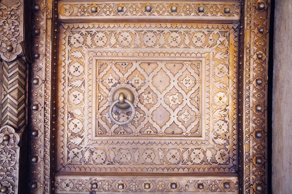 Gamla Golden Dörrar Jaipur City Palace Rajasthan Indien — Stockfoto