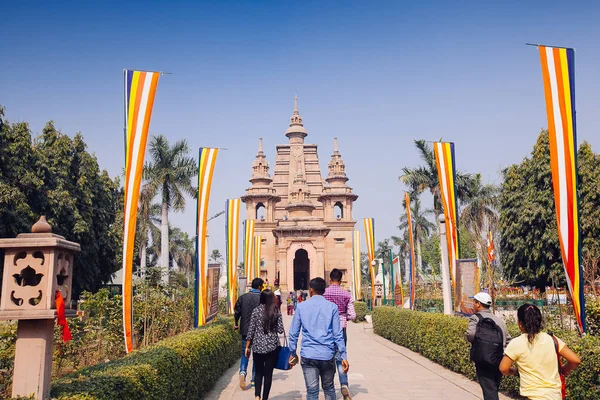 Mulagandha Kuti Vihara Sarnath Ancient Ruins Sarnath Varanasi Uttar Pradesh — Stock Photo, Image